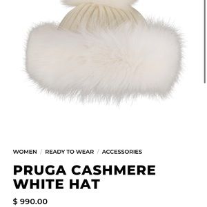 Fur cashmere white hat OGIER